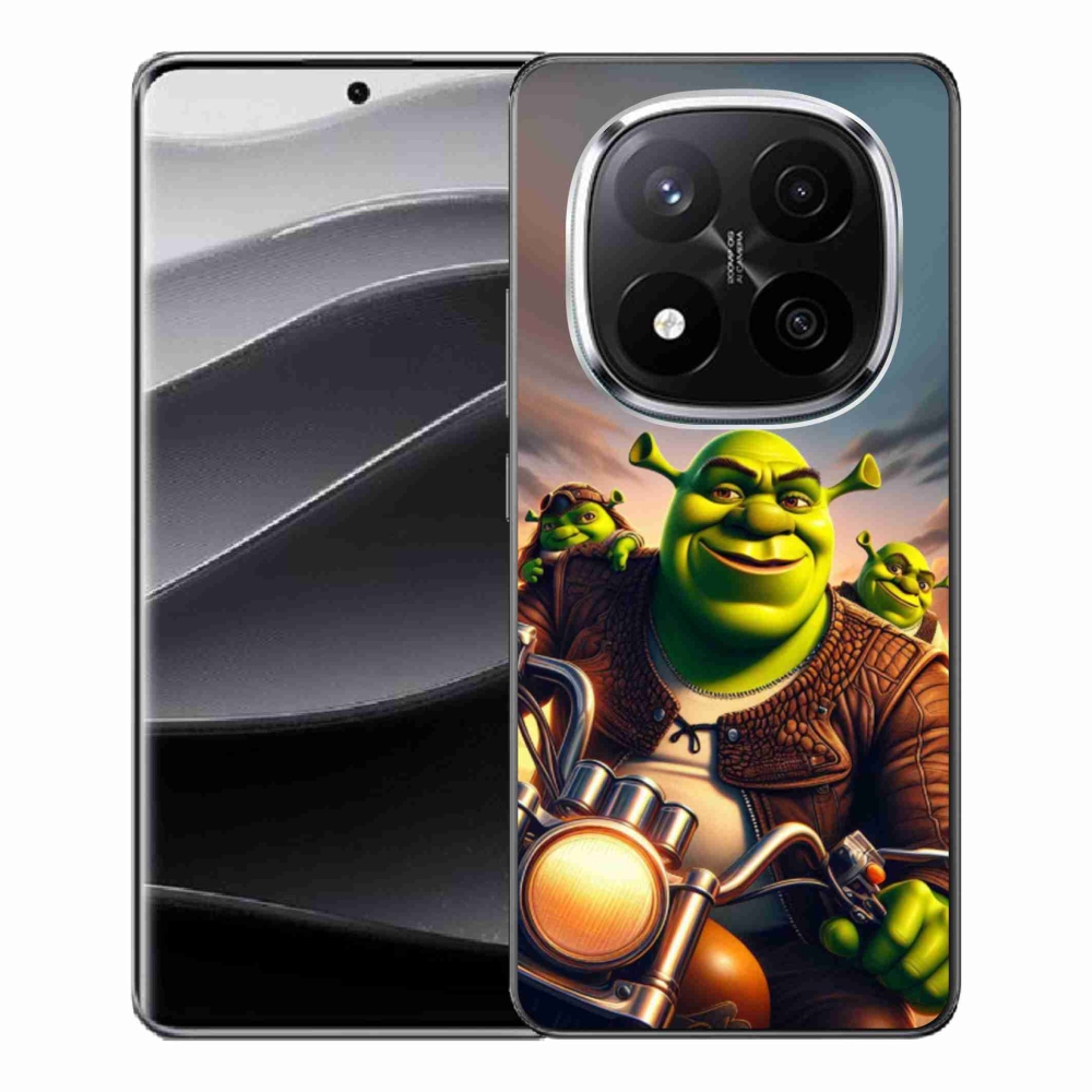 Gélový kryt mmCase na Xiaomi Redmi Note 14 Pro+ 5G - shrek na motorke