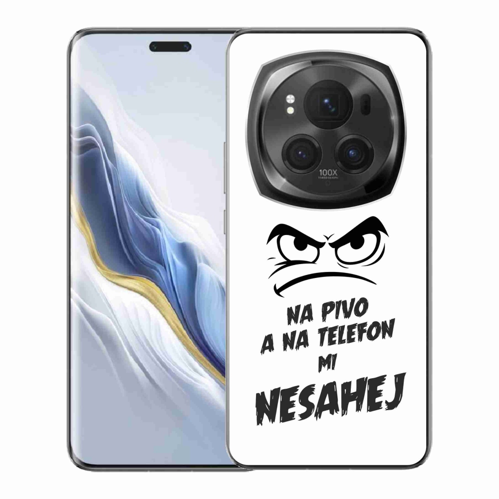 Gélový kryt mmCase na Honor Magic 6 Pro 5G - pivný motív 2 biele pozadie
