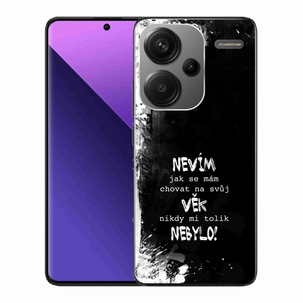 Gélový kryt mmCase na Xiaomi Redmi Note 13 Pro+ 5G - vtipný text 14 čierne pozadie