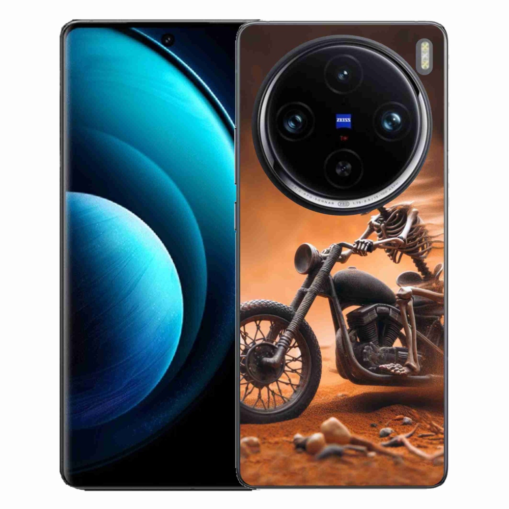 Gélový kryt mmCase na Vivo X100 Pro 5G - kostra na motorke