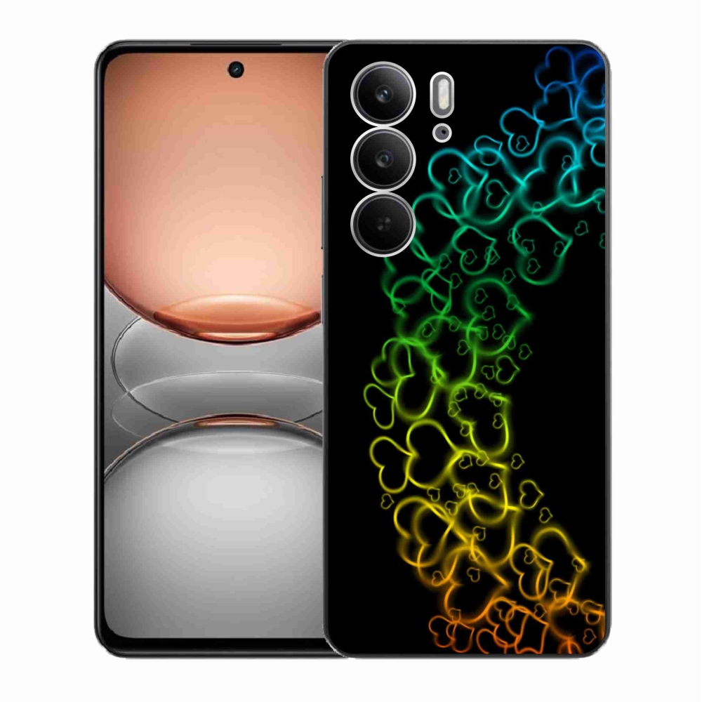 Gélový kryt mmCase na Realme C75 - farebné srdiečka
