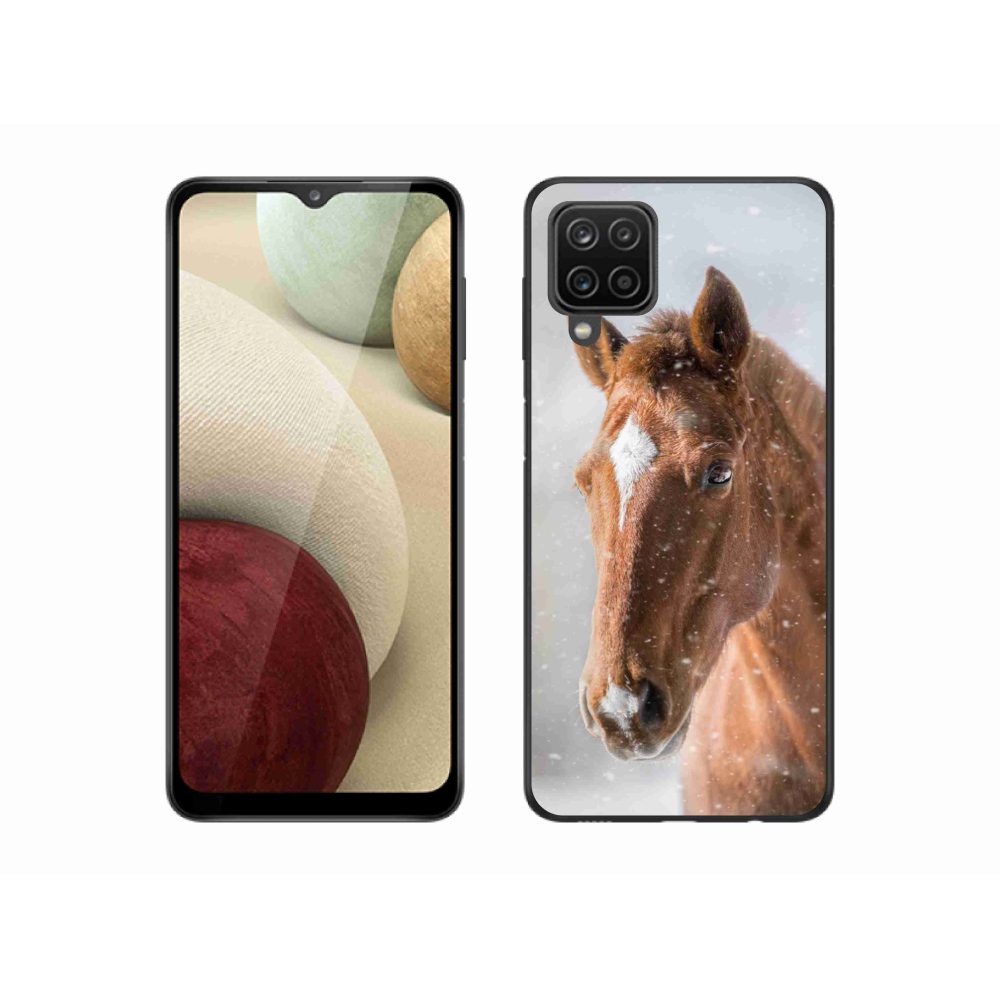 Gélový kryt mmCase na Samsung Galaxy A12 - hnedý kôň 2