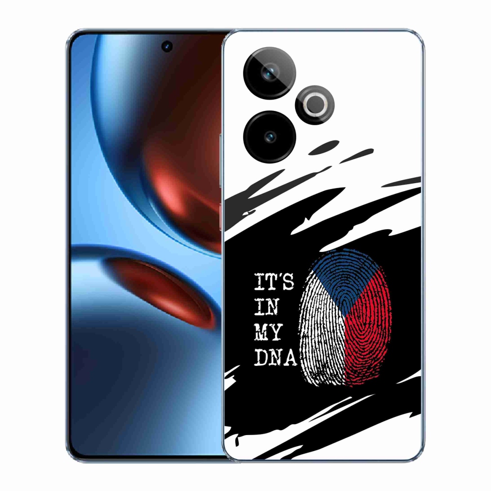 Gélový kryt mmCase na Realme GT 7 5G/GT 7T 5G - vlajka odtlačok prsta čiernobiele pozadie
