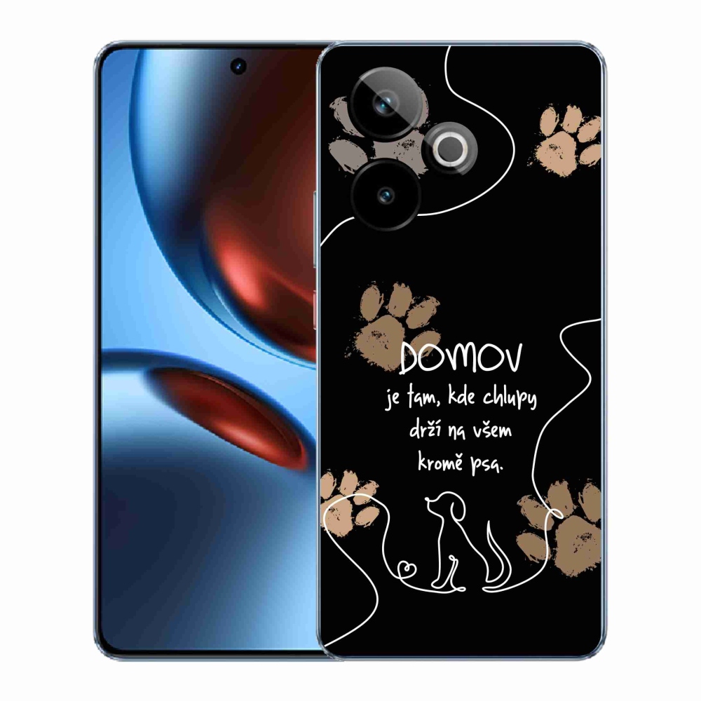 Gélový kryt mmCase na Realme GT 7 5G/GT 7T 5G - psí motív čierne pozadie