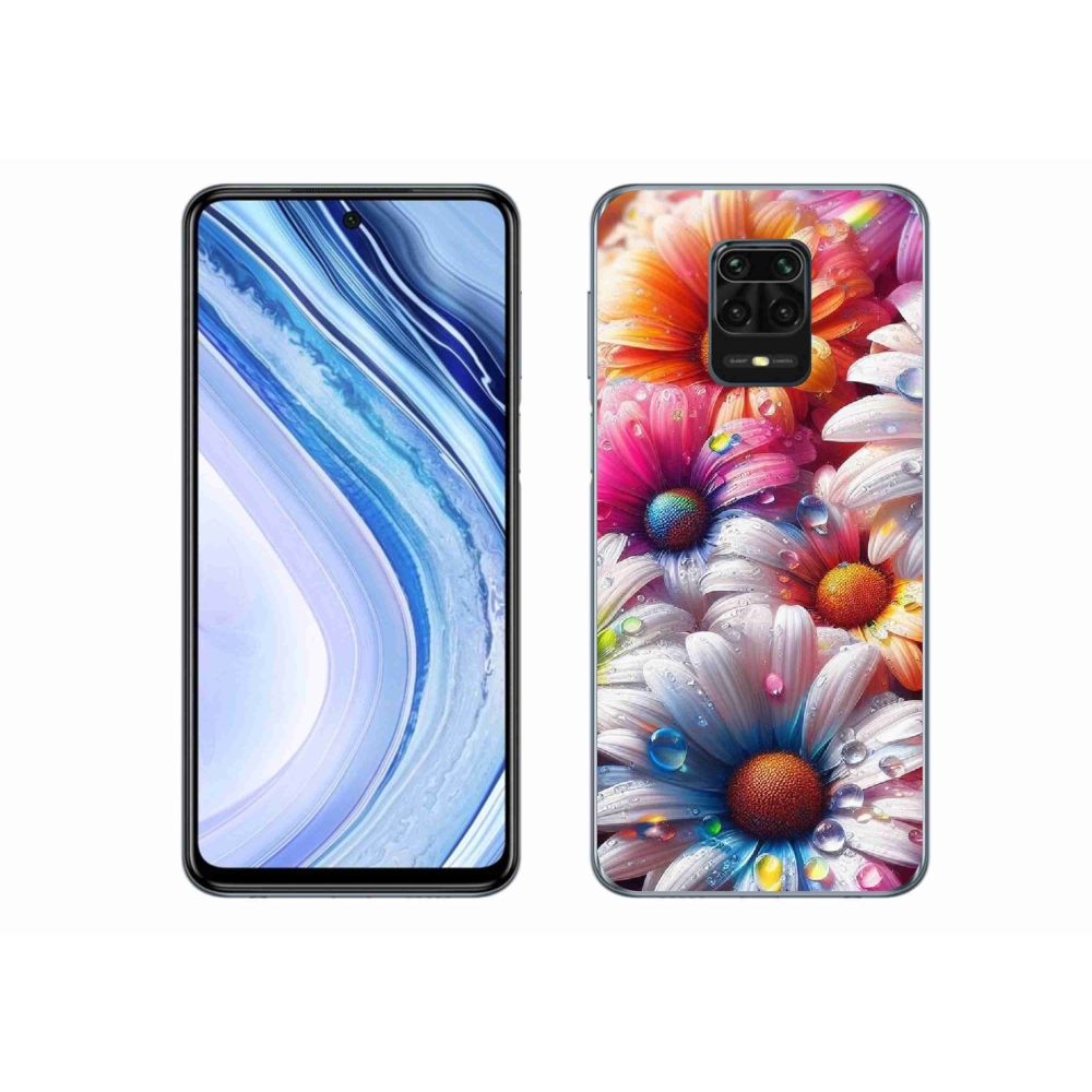 Gélový kryt mmCase na Xiaomi Redmi Note 9S - farebné margaréty