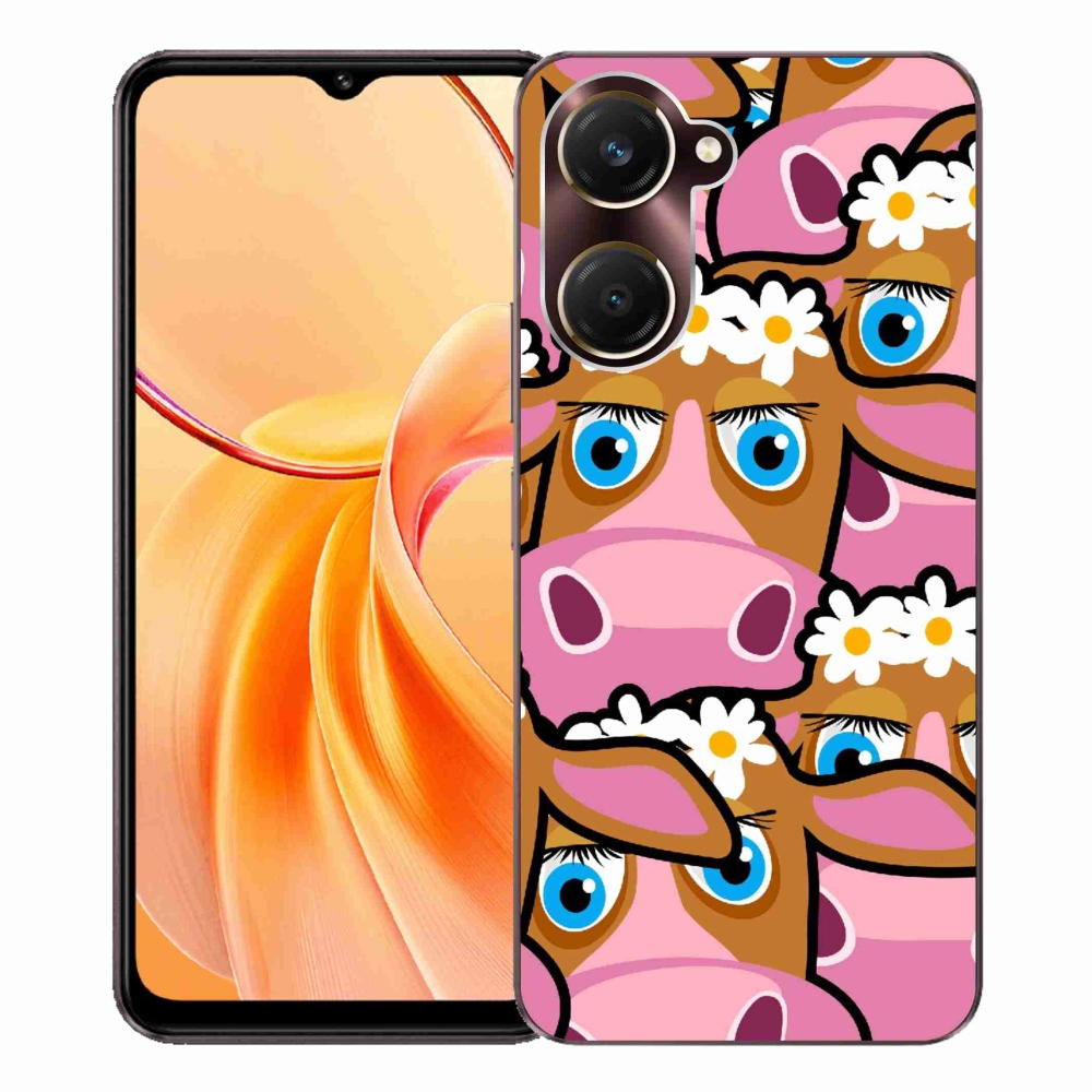 Gélový kryt mmCase na Vivo Y28s 5G - kreslené kravičky