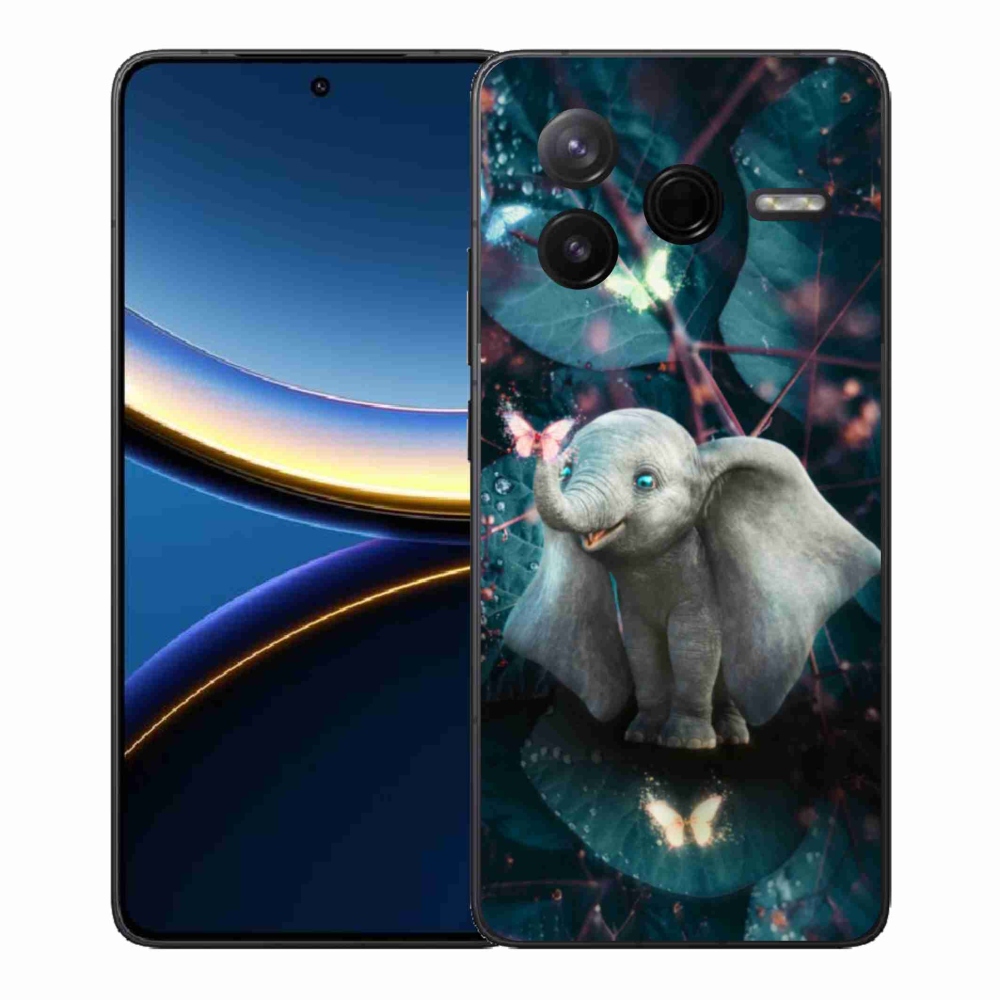 Gélový kryt mmCase na Xiaomi Poco F7 Pro - roztomilý slon