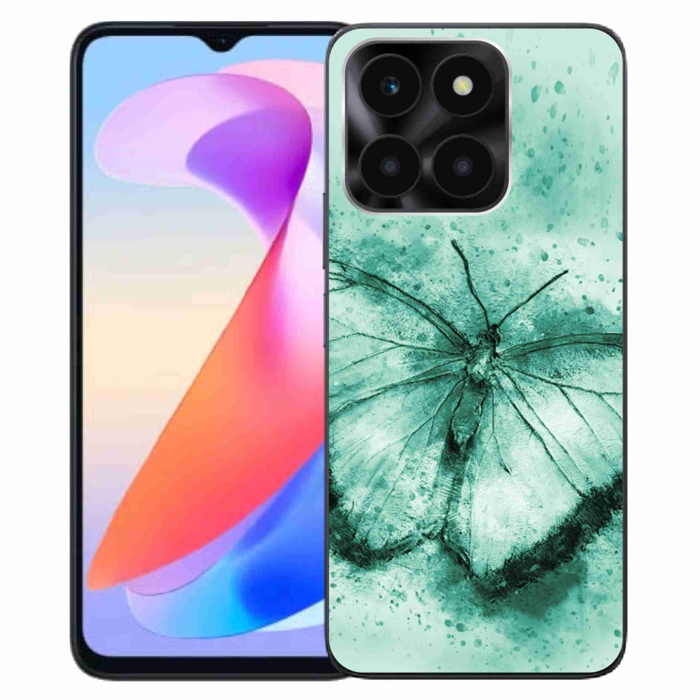 Gélový obal mmCase na Honor X6a - zelený motýľ