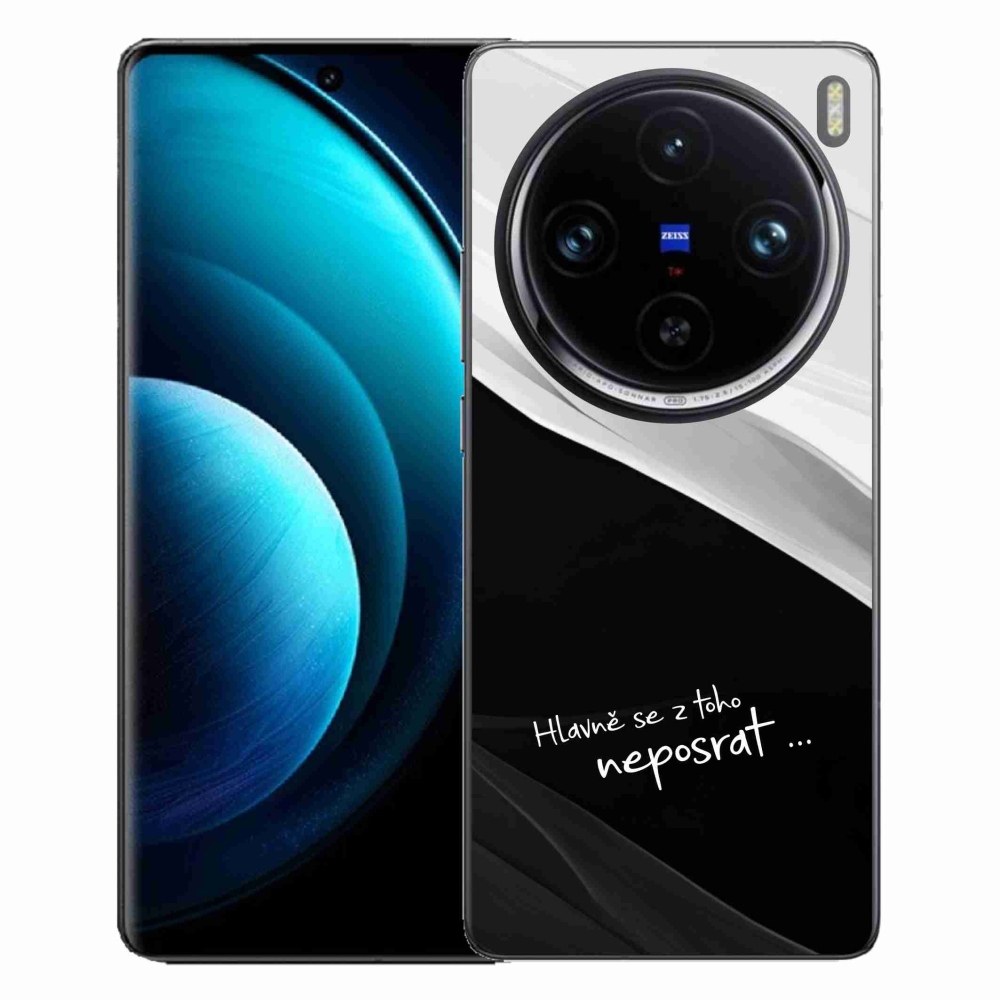 Gélový kryt mmCase na Vivo X100 Pro 5G - vtipný text 13 čiernobiele pozadie