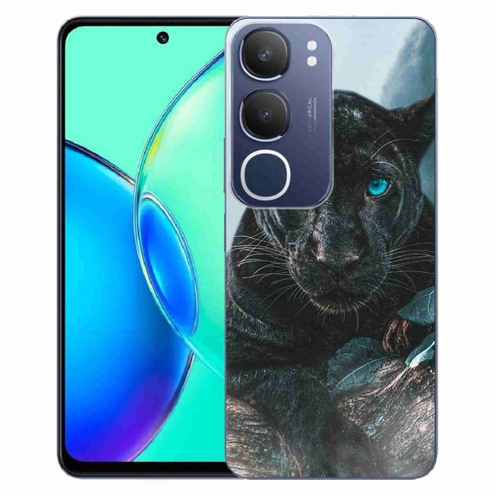 Gélový kryt mmCase na Vivo Y19s - čierny panter