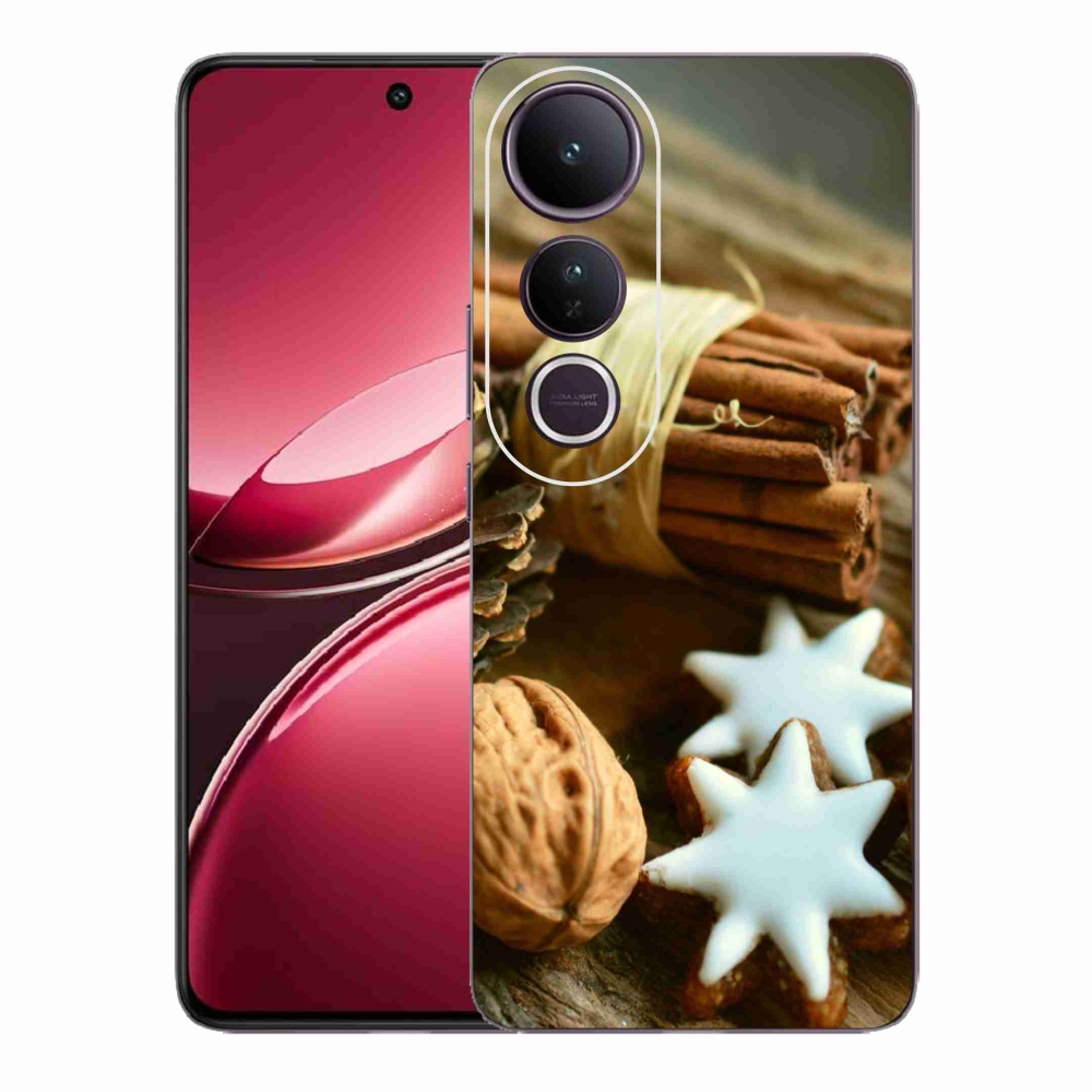 Gélový kryt mmCase na Vivo V50 Lite 4G/5G - škorica a perníčky