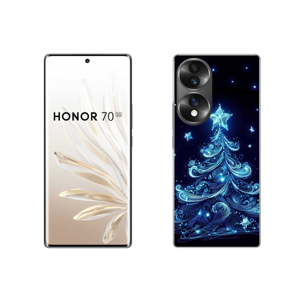 Gélový kryt mmCase na Honor 70 - neónový vianočný stromček 4