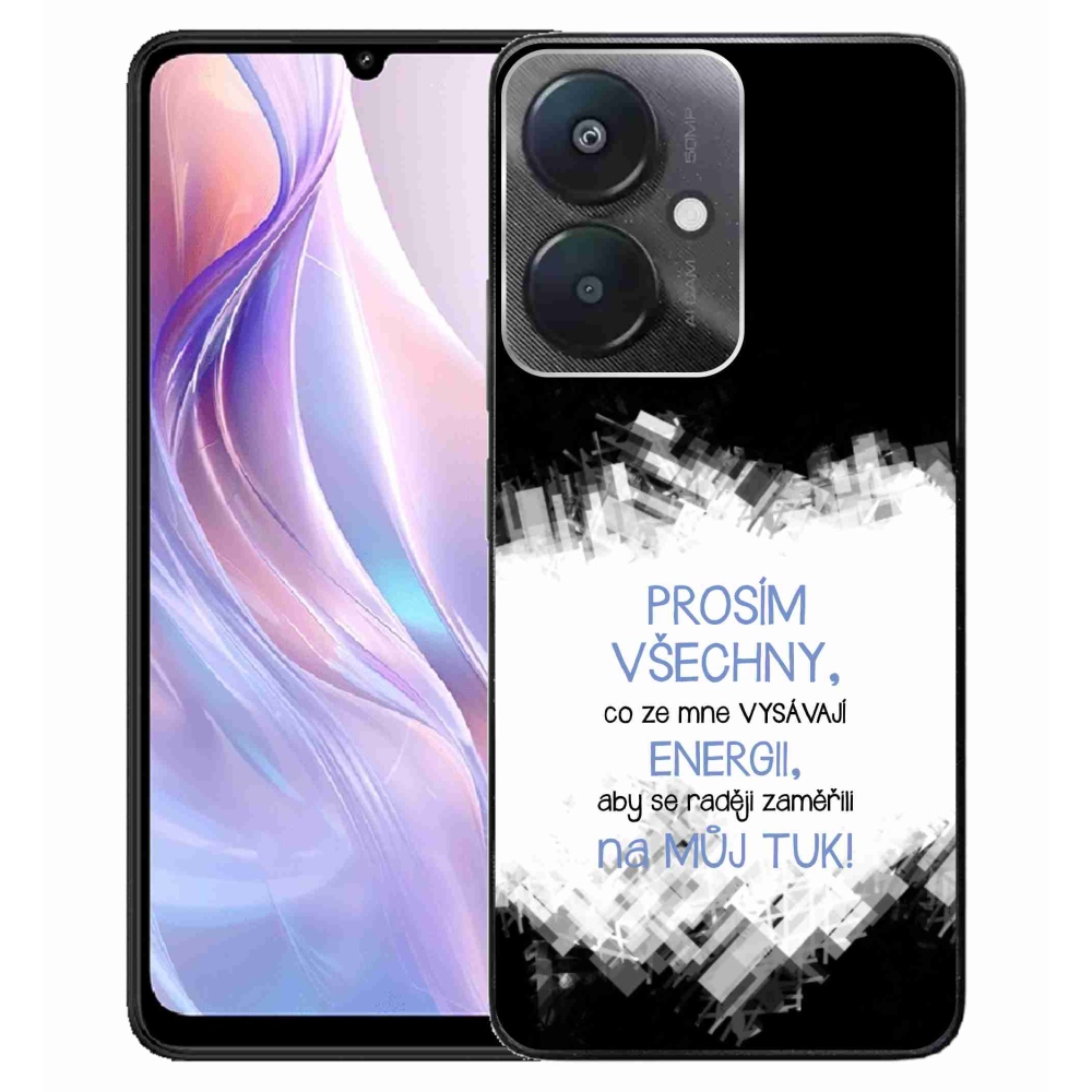 Gélový kryt mmCase na Xiaomi Redmi 13C 5G - vtipný text 1 modrý