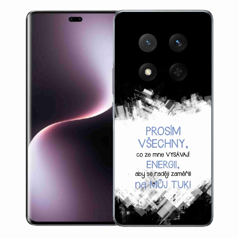 Gélový kryt mmCase na Honor Magic 7 Lite 5G - vtipný text 1 modrý
