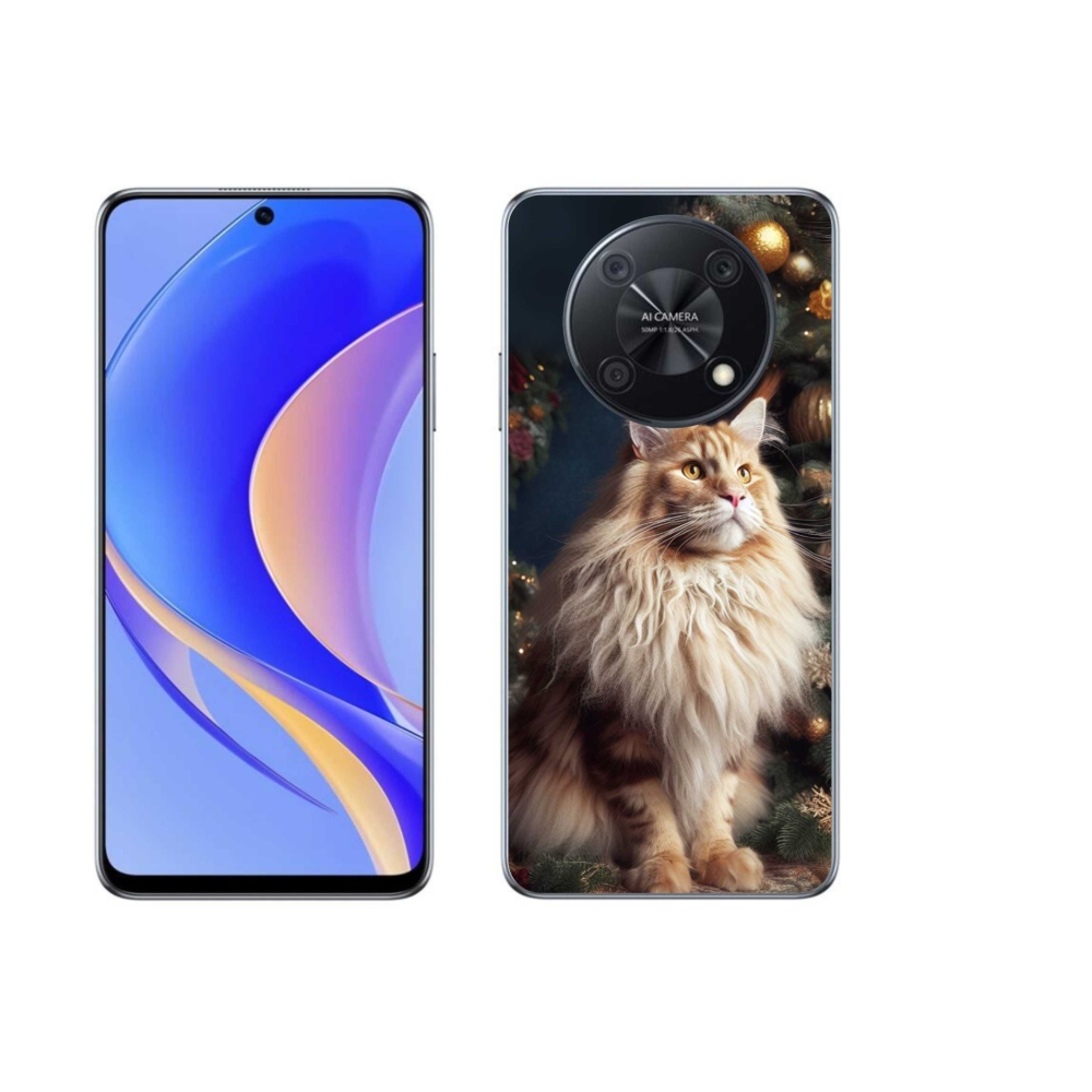 Gélový kryt mmCase na Huawei Nova Y90 - mačka pri stromčeku