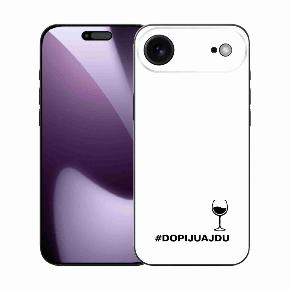 Gélový kryt mmCase na iPhone 17 Air - vínny motív biele pozadie
