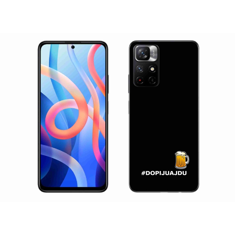 Gélový kryt mmCase na Xiaomi Poco M4 Pro 5G - pivný motív 1 čierne pozadie