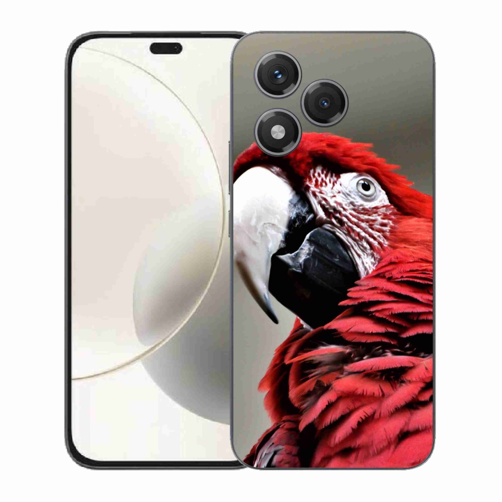 Gélový kryt mmCase na Honor 400 Lite - papagáj ara červený