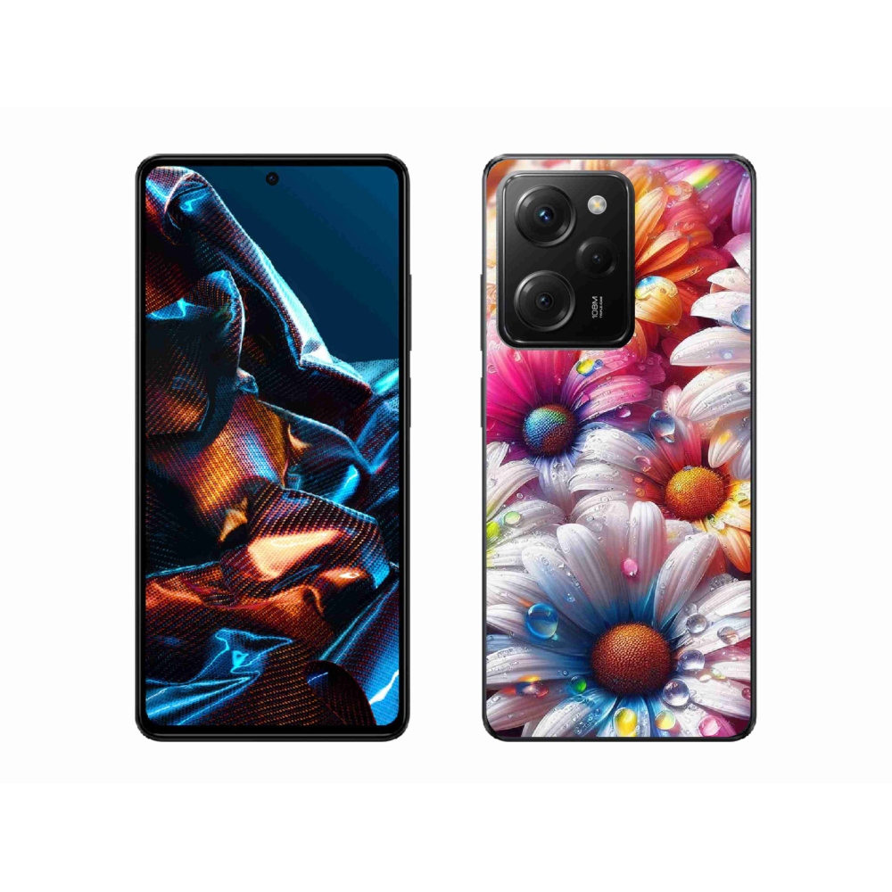 Gélový kryt mmCase na Xiaomi Poco X5 Pro 5G - farebné margaréty