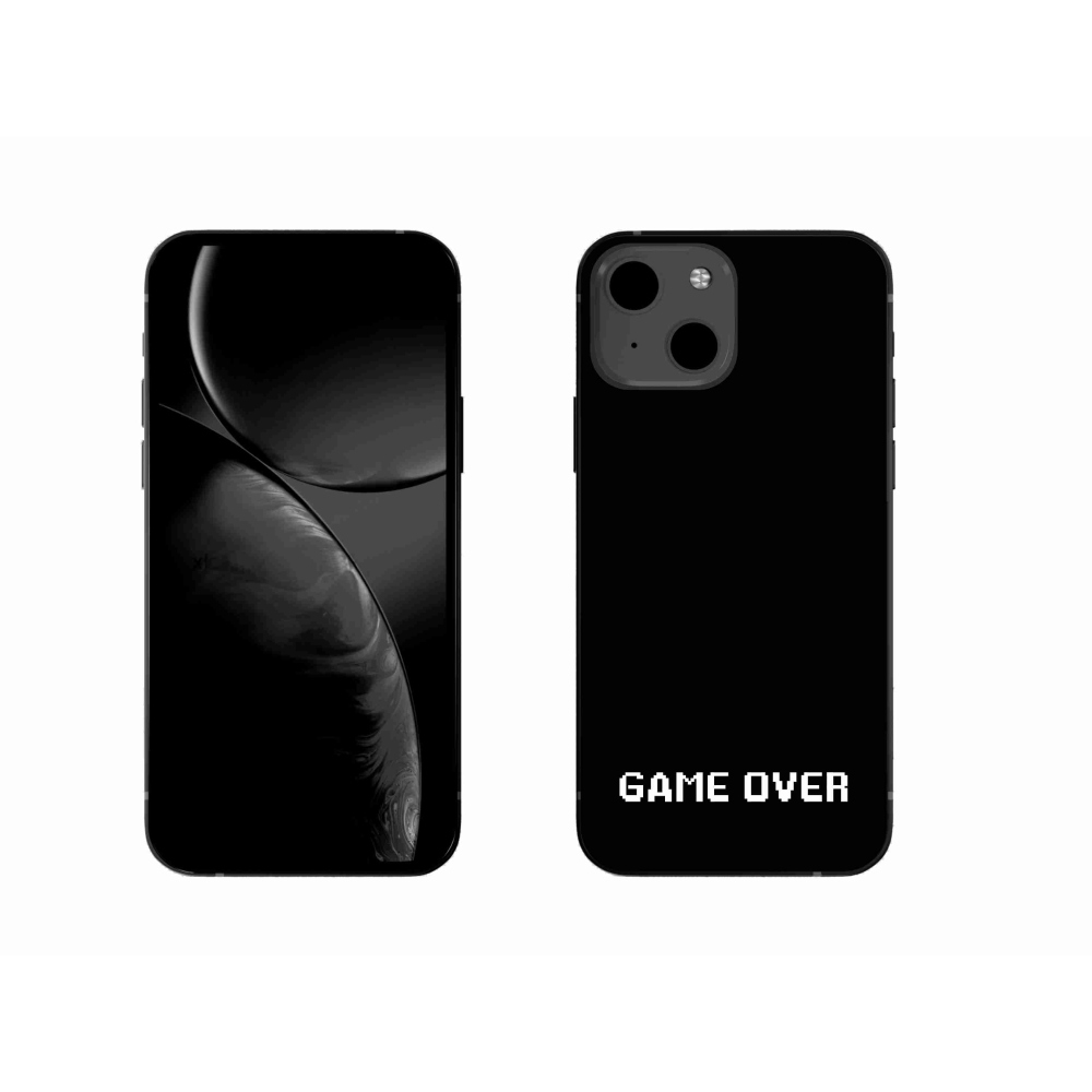 Gélový kryt mmCase na iPhone 13 6.1 - game over čierne pozadie