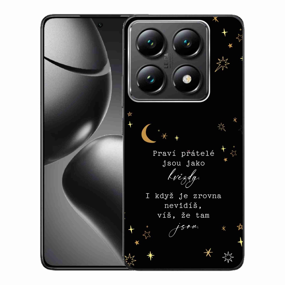 Gélový kryt mmCase na Xiaomi 14T Pro - citát 6 čierne pozadie