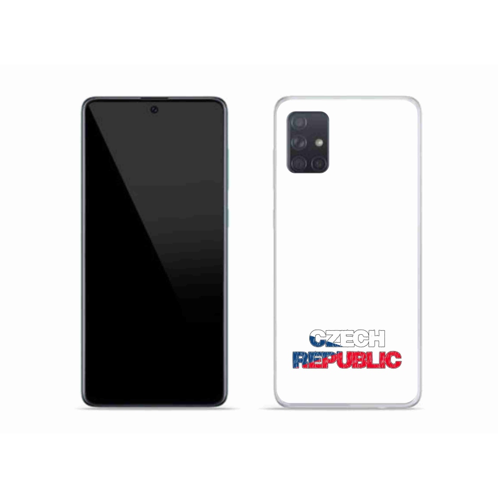 Gélový kryt mmCase na Samsung Galaxy A51 - Czech Republic biele pozadie