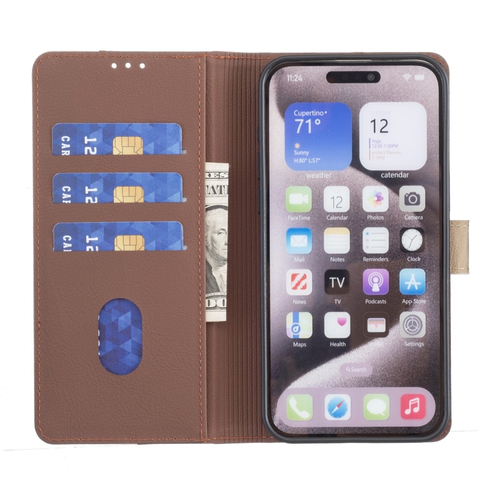 BNF DUO knižkové púzdro na Xiaomi Redmi Note 14 Pro - hnedé