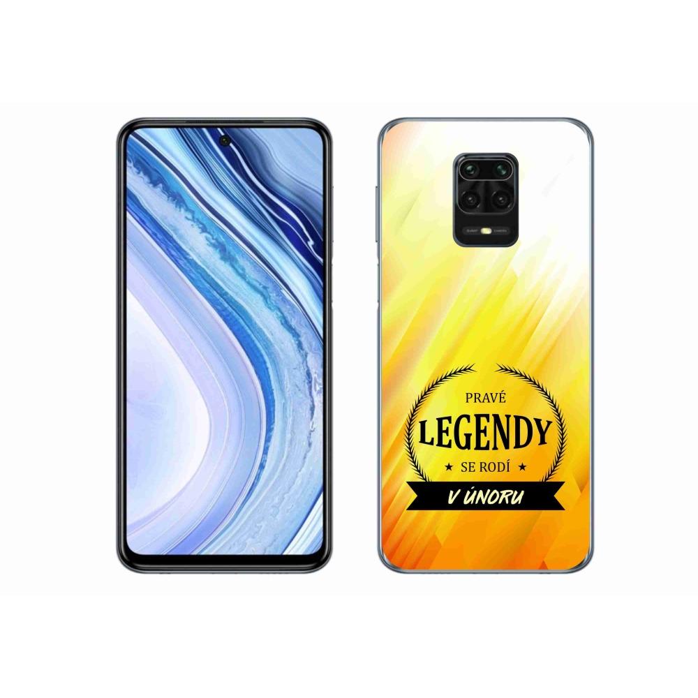 Gélový kryt mmCase na Xiaomi Redmi Note 9S - legendy vo februári žlté pozadie