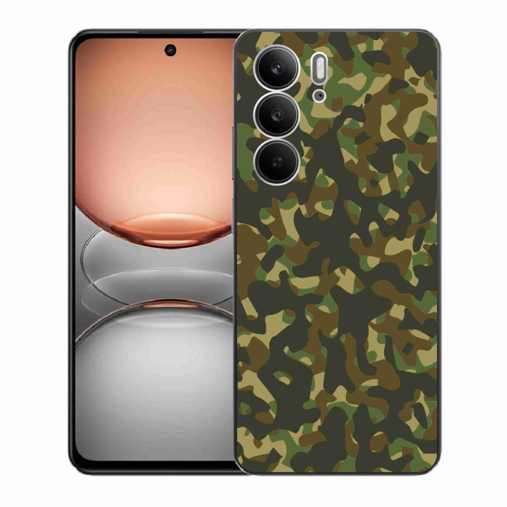 Gélový kryt mmCase na Realme C75 - maskáčový vzor 1