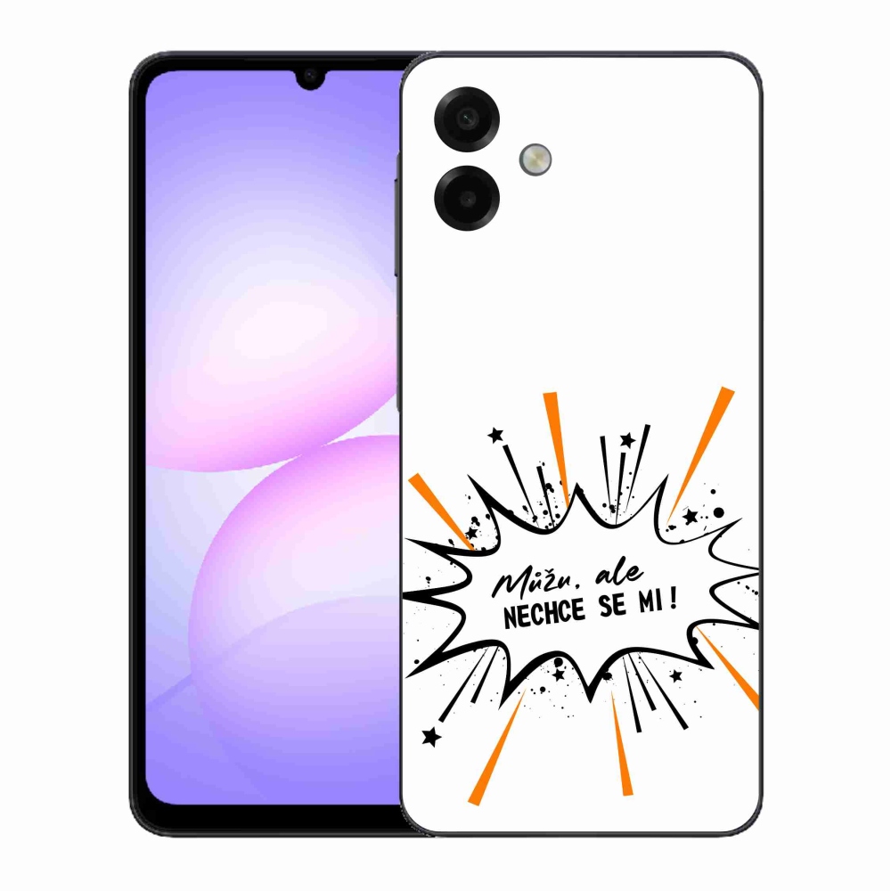 Gélový kryt mmCase na Samsung Galaxy A07 4G - vtipný text 11 biele pozadie