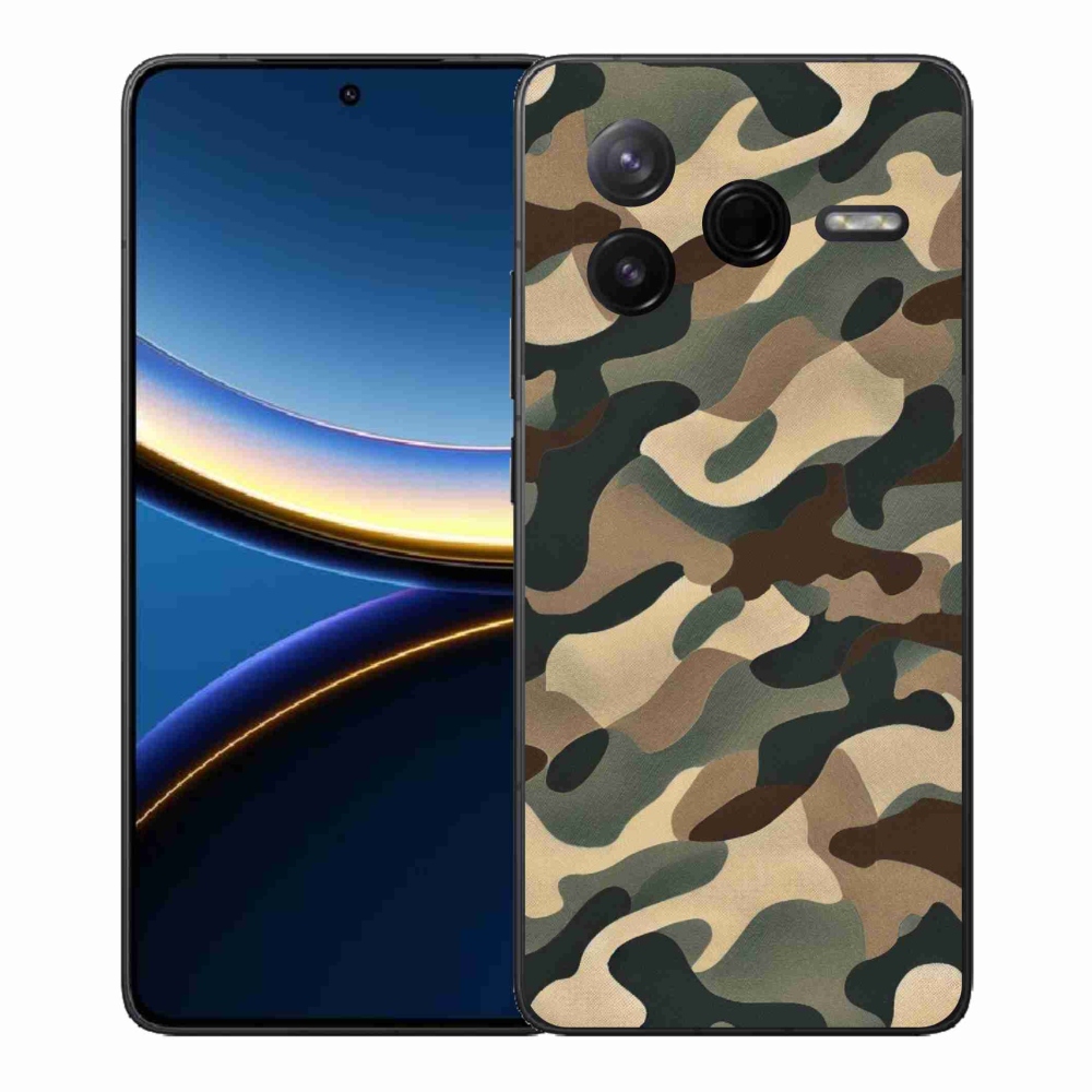 Gélový kryt mmCase na Xiaomi Poco F7 Pro - maskáčový vzor 11