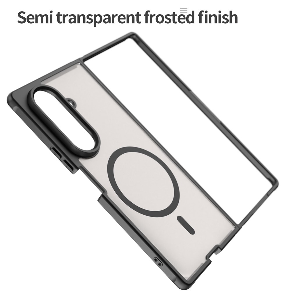 Case matný gélový obal s MagSafe na Samsung Galaxy Z Fold7 5G - čierny