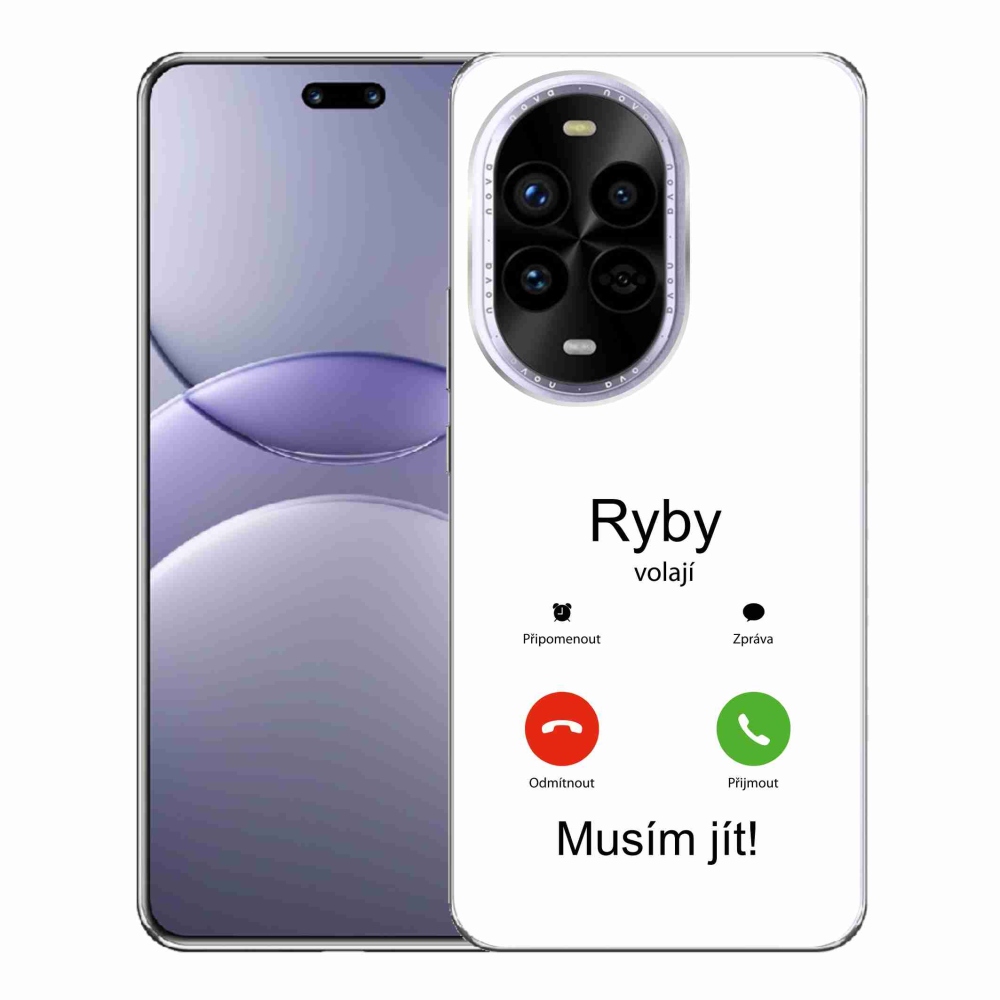 Gélový kryt mmCase na Huawei Nova 13 Pro 5G - ryby volajú biele pozadie