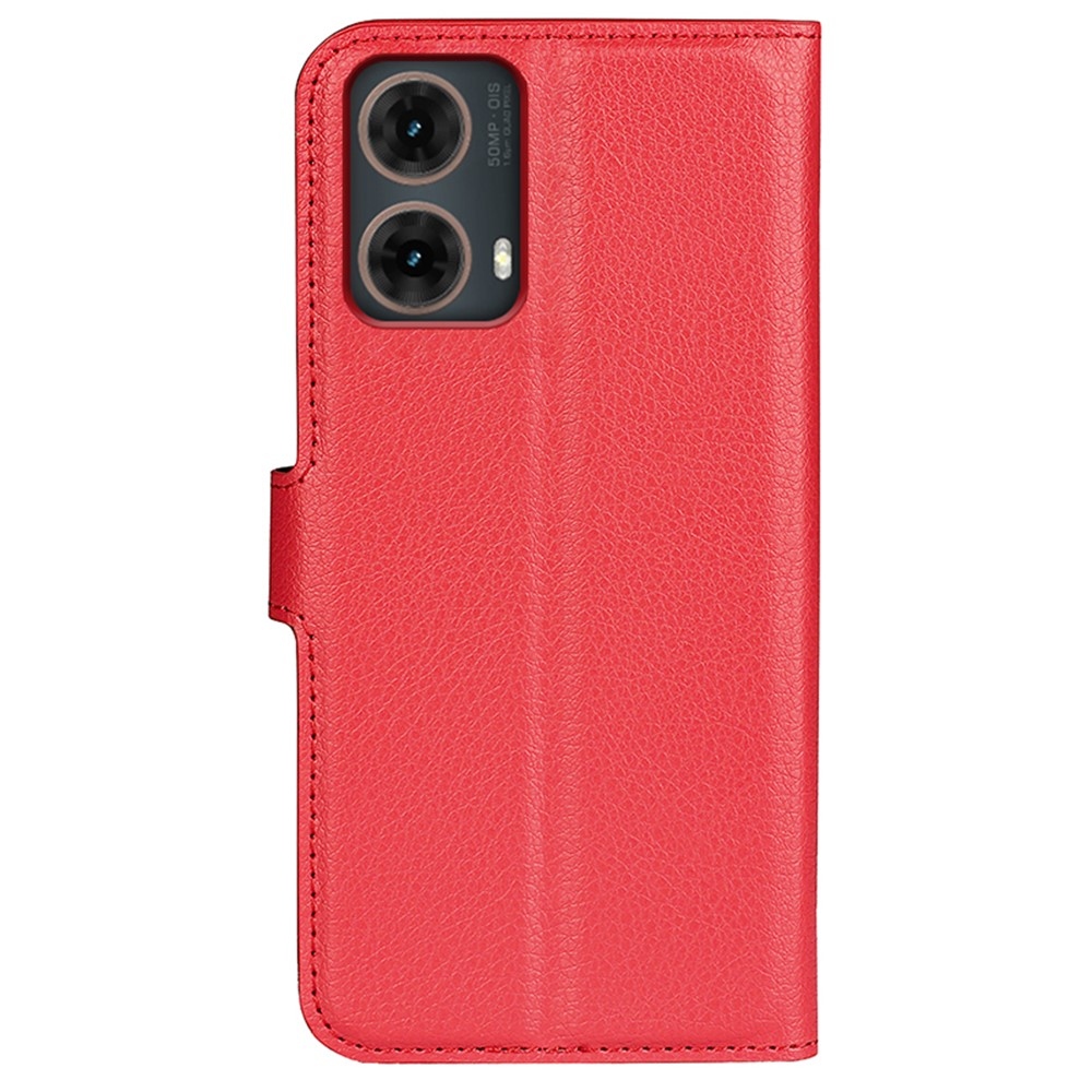 Litchi knižkové púzdro na Motorola Moto G85 5G - červené