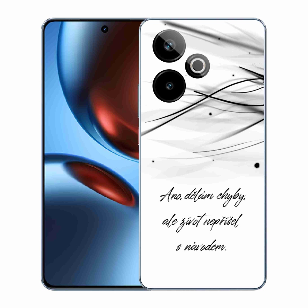 Gélový kryt mmCase na Realme GT 7 5G/GT 7T 5G - citát biele pozadie
