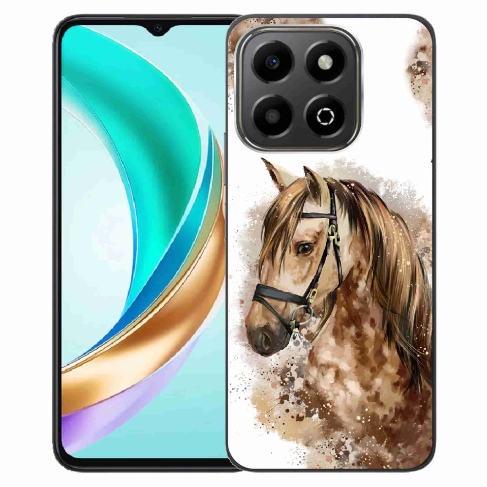 Gélový kryt mmCase na Honor X6b - hnedý kreslený kôň