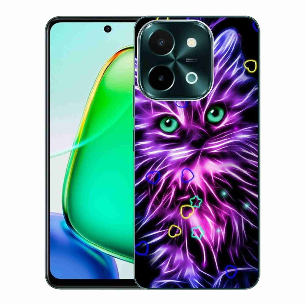 Gélový kryt mmCase na Vivo Y28 - abstraktná mačka