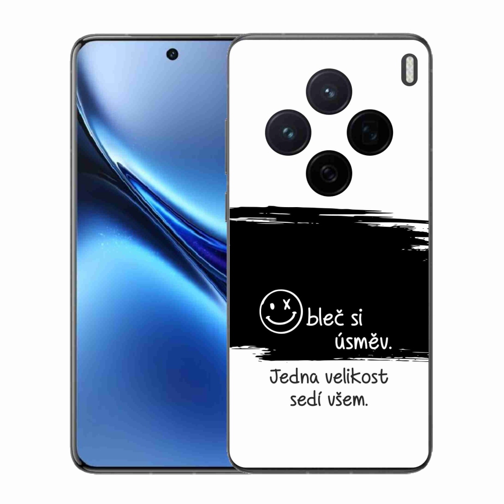 Gélový kryt mmCase na Vivo X200 5G - vtipný text 8 čiernobiele pozadie