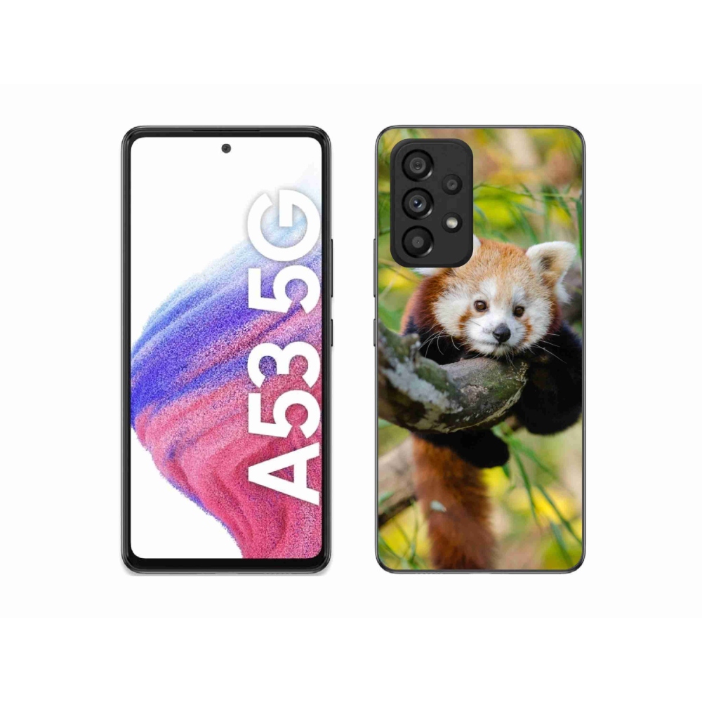 Gélový kryt mmCase na Samsung Galaxy A53 5G - panda červená
