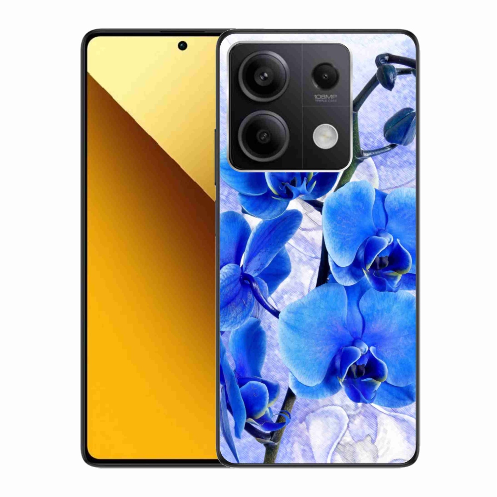 Gélový kryt mmCase na Xiaomi Redmi Note 13 5G - modré kvety