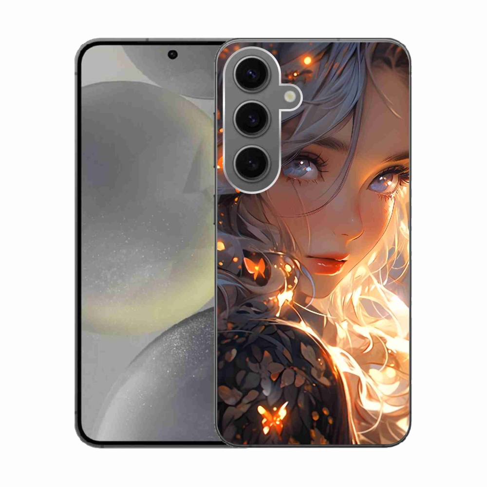 Gélový kryt mmCase na Samsung Galaxy S24 - dievča a motýle