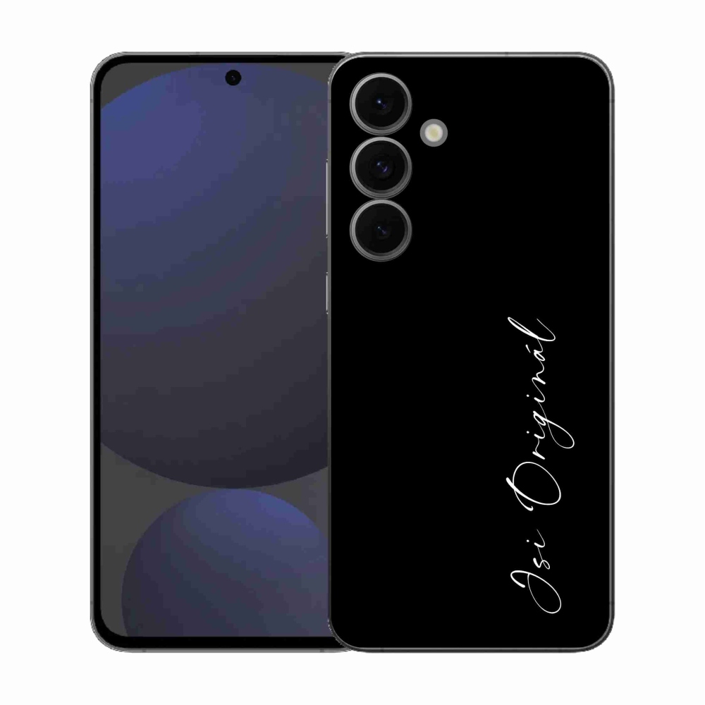 Gélový kryt mmCase na Samsung Galaxy S25 FE - si originál čierne pozadie