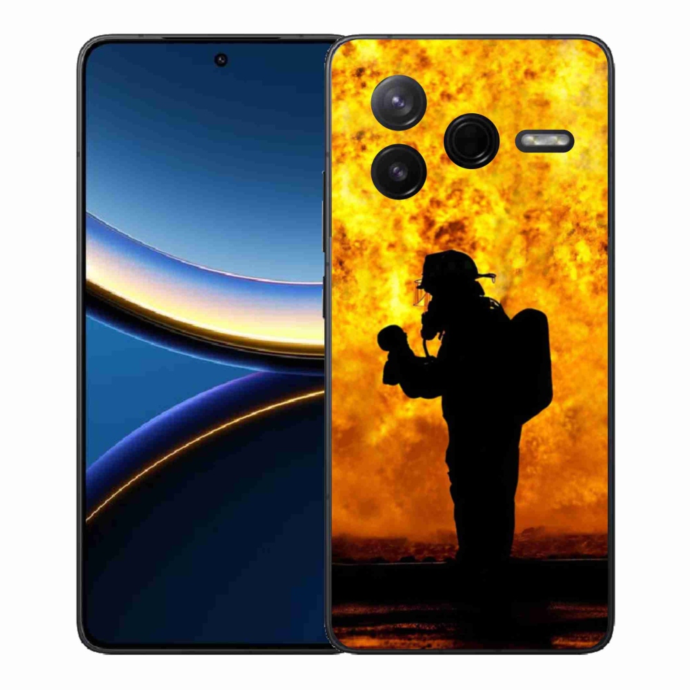 Gélový kryt mmCase na Xiaomi Poco F7 Pro - hasič