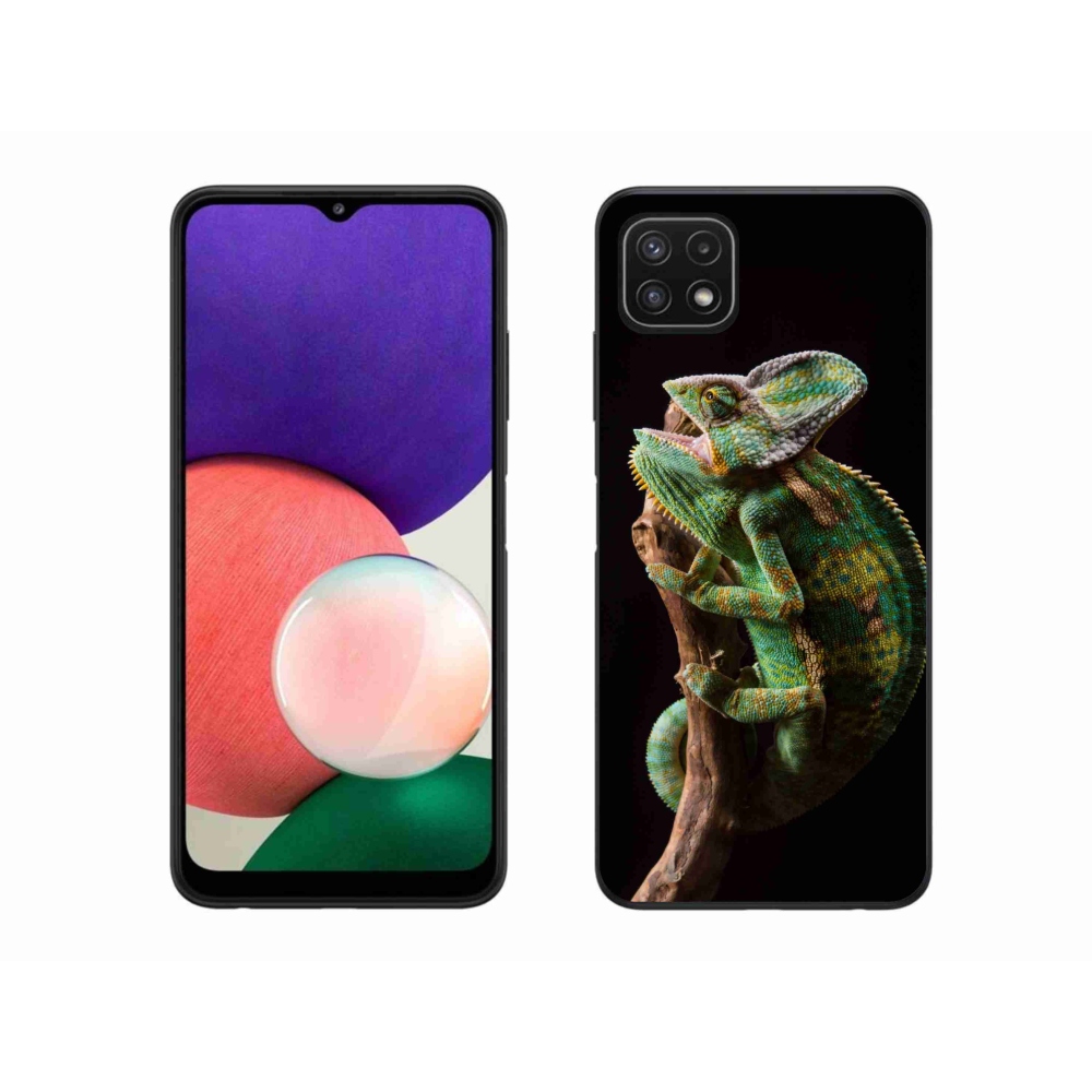 Gélový kryt mmCase na Samsung Galaxy A22 5G - chameleón