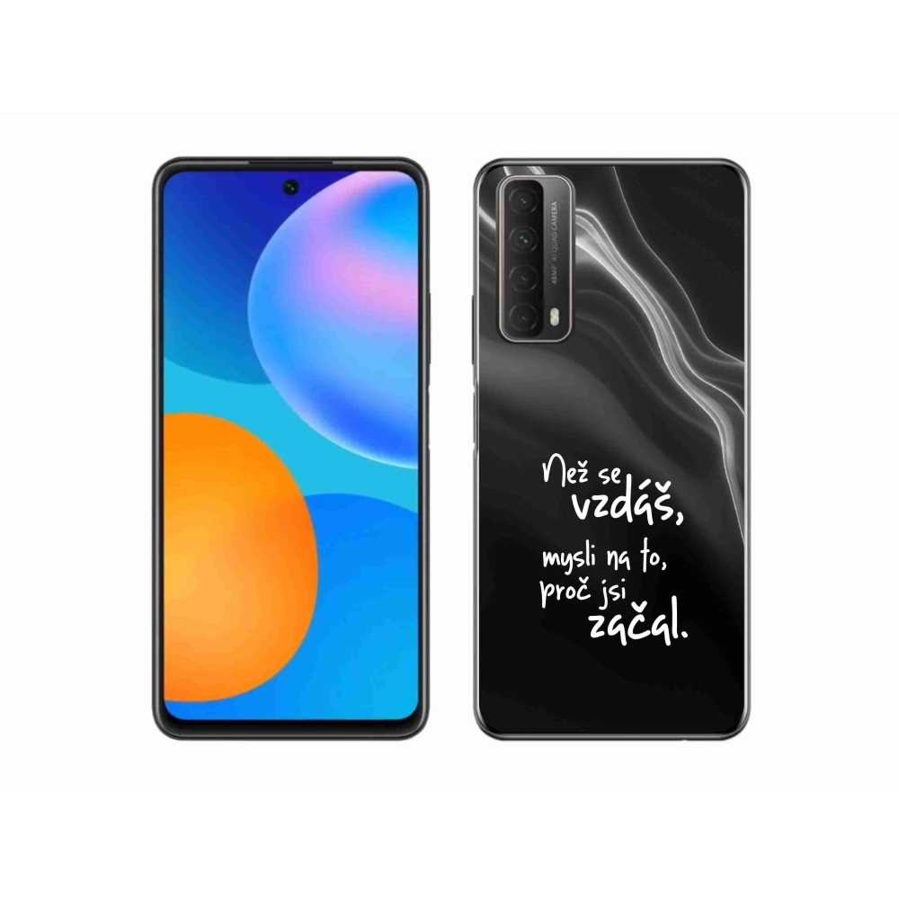 Gélový kryt mmCase na Huawei P Smart (2021) - citát 2 čierne pozadie