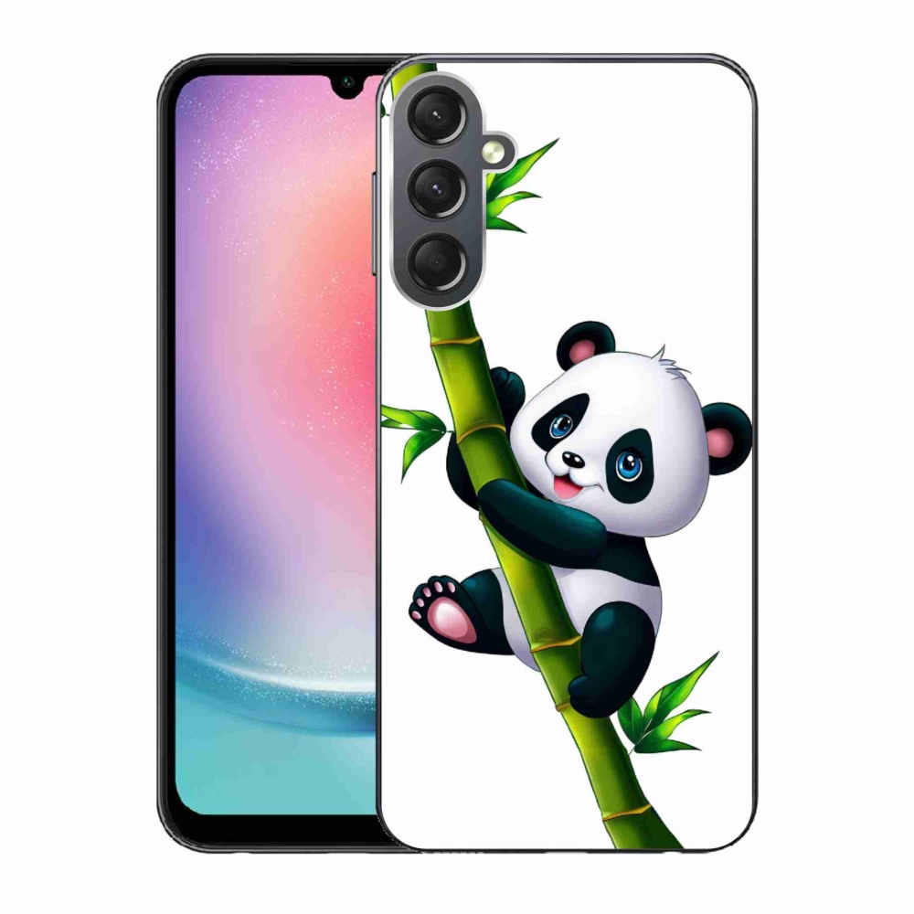 Gélový kryt mmCase na Samsung Galaxy A24 - panda na bambuse