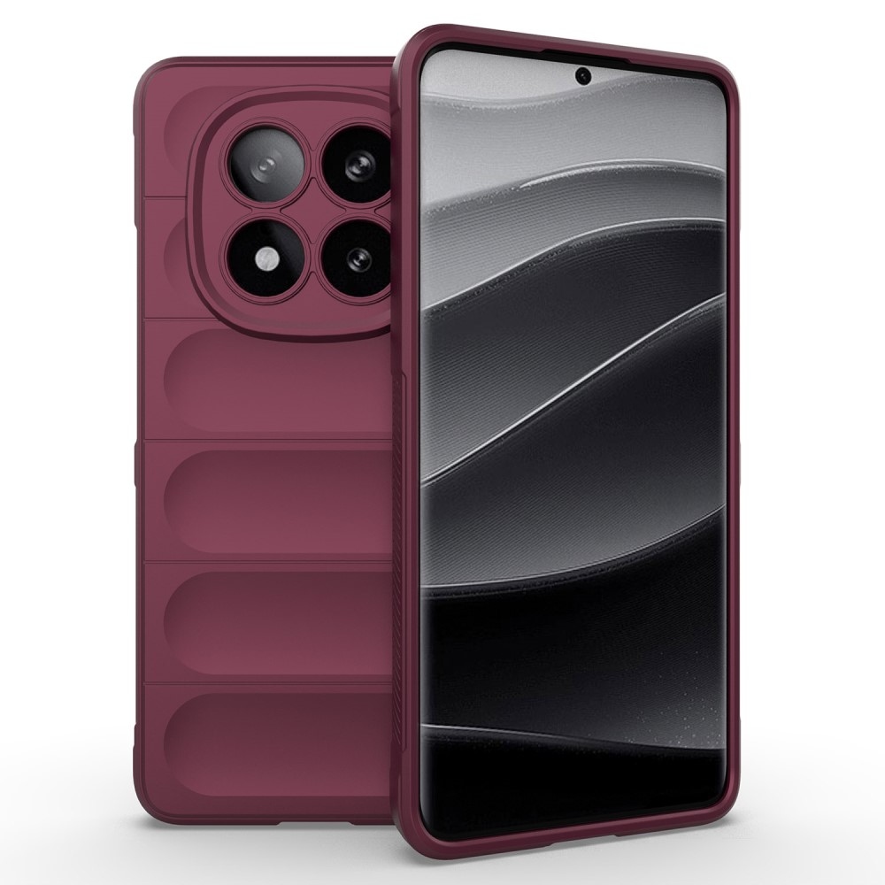 Rugg odolný gélový obal na Xiaomi Redmi Note 14 Pro+ 5G - vínový