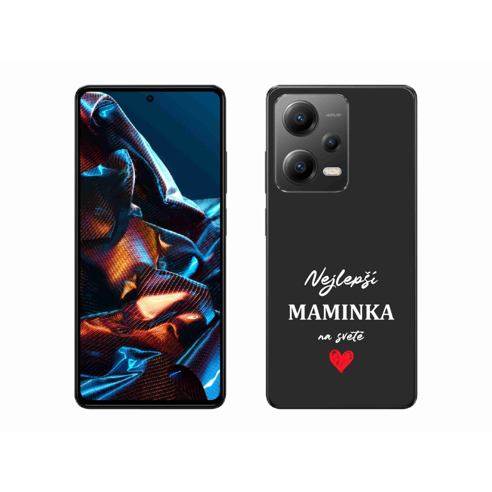 Gélový kryt mmCase na Xiaomi Redmi Note 12 Pro 5G - najlepšia mamička 1 čierne pozadie