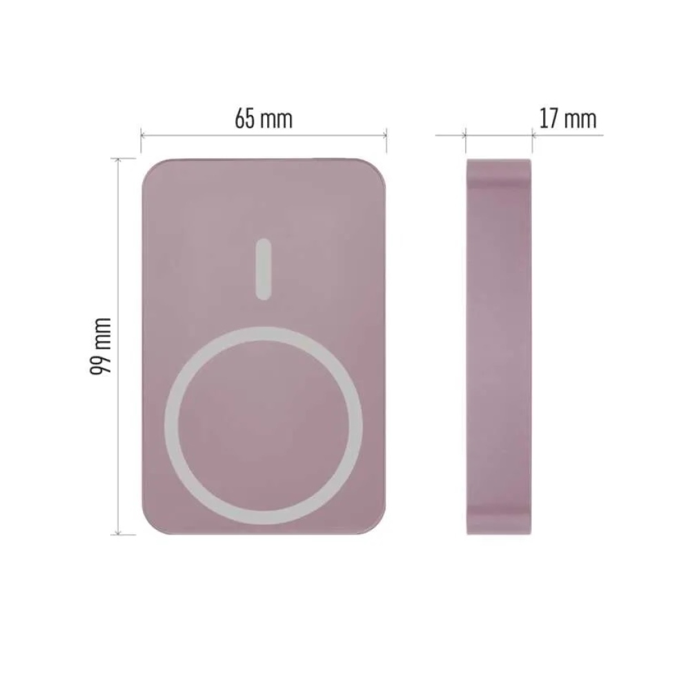 Powerbanka EMOS WI 1046, 10 000 mAh, 20 W+Wireless - lososová