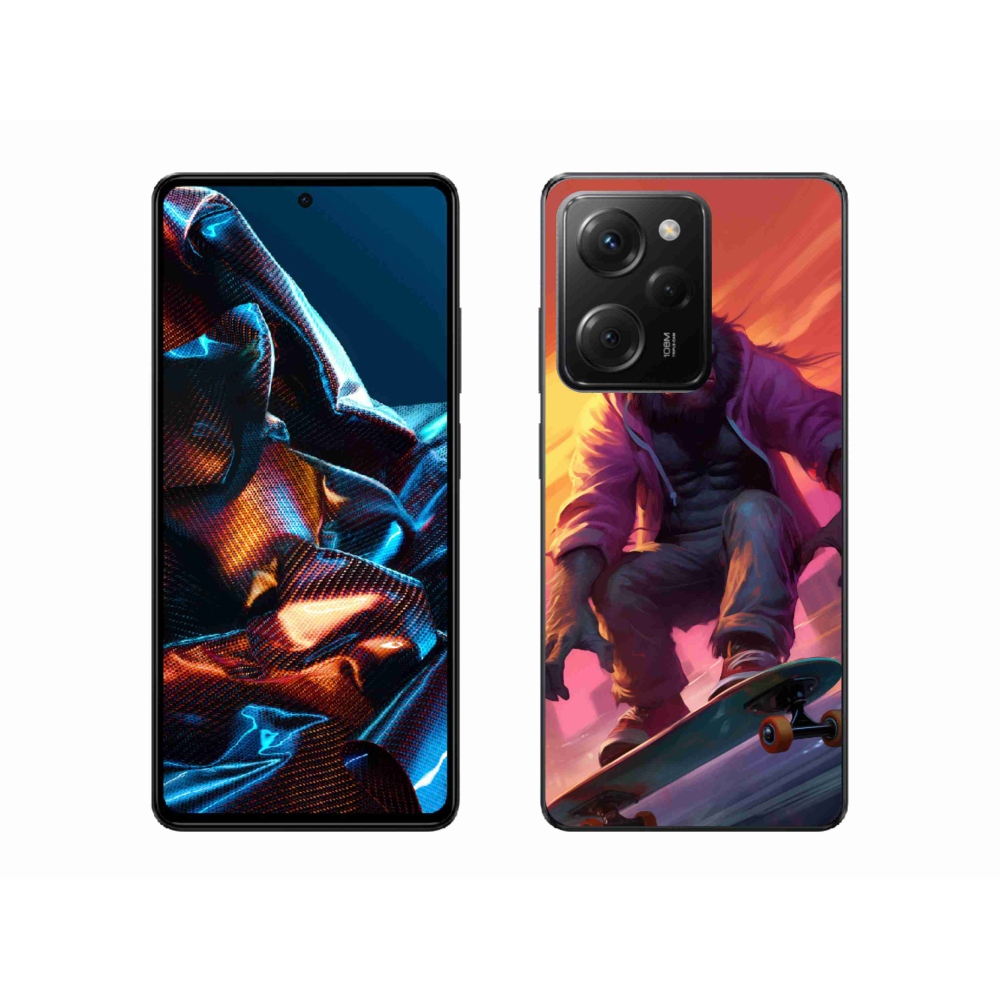 Gélový kryt mmCase na Xiaomi Poco X5 Pro 5G - gorila na skateboarde